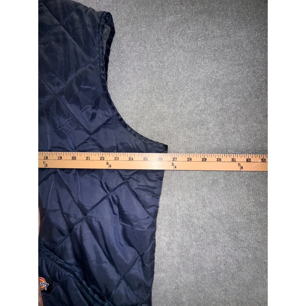 Dickies Mens Diamond Quilted Nylon Vest Water Repellent Workwear Blue TE242
